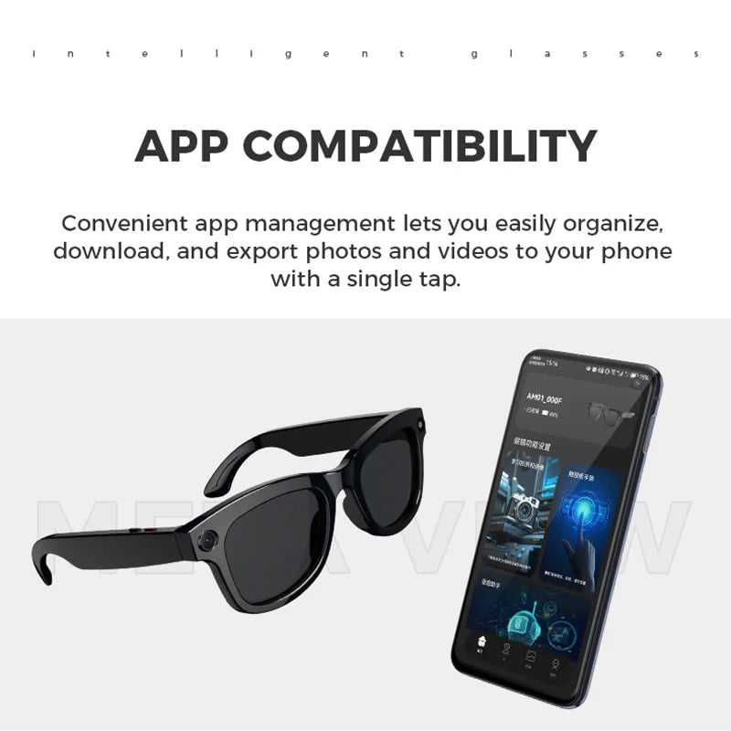 DIKELANG Smart Bluetooth® V5.3 Sunglasses with 1080P Camera