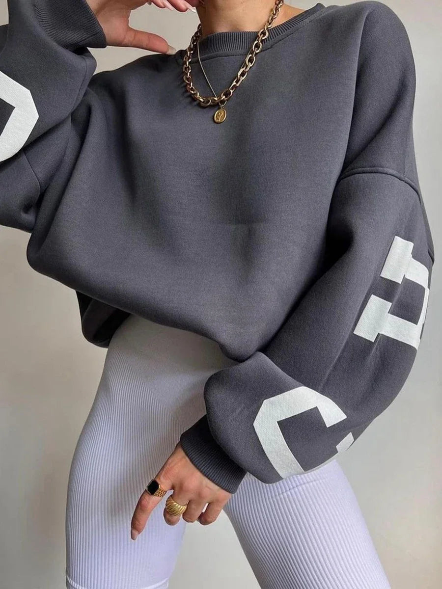 4Sassy Loose Pullover Sweatshirt