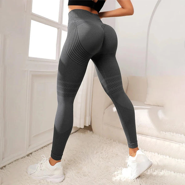 Back view of high-waisted 4Sassy sculpt leggings.