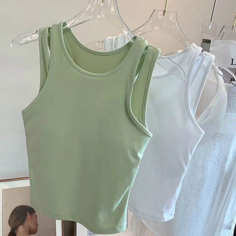 4Sassy Padded Sports Crop Vest
