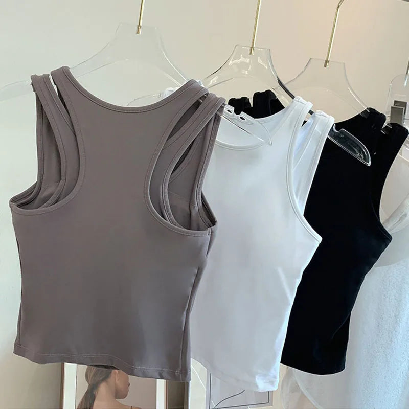 4Sassy Padded Sports Crop Vest
