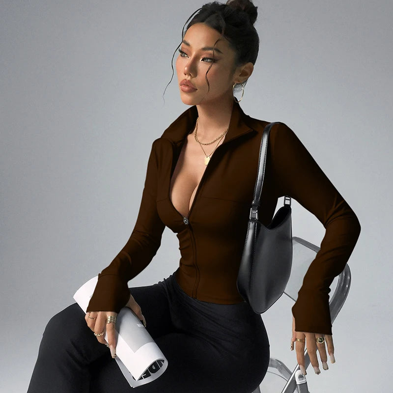 4Sassy ZipSculpt Long-Sleeve Top