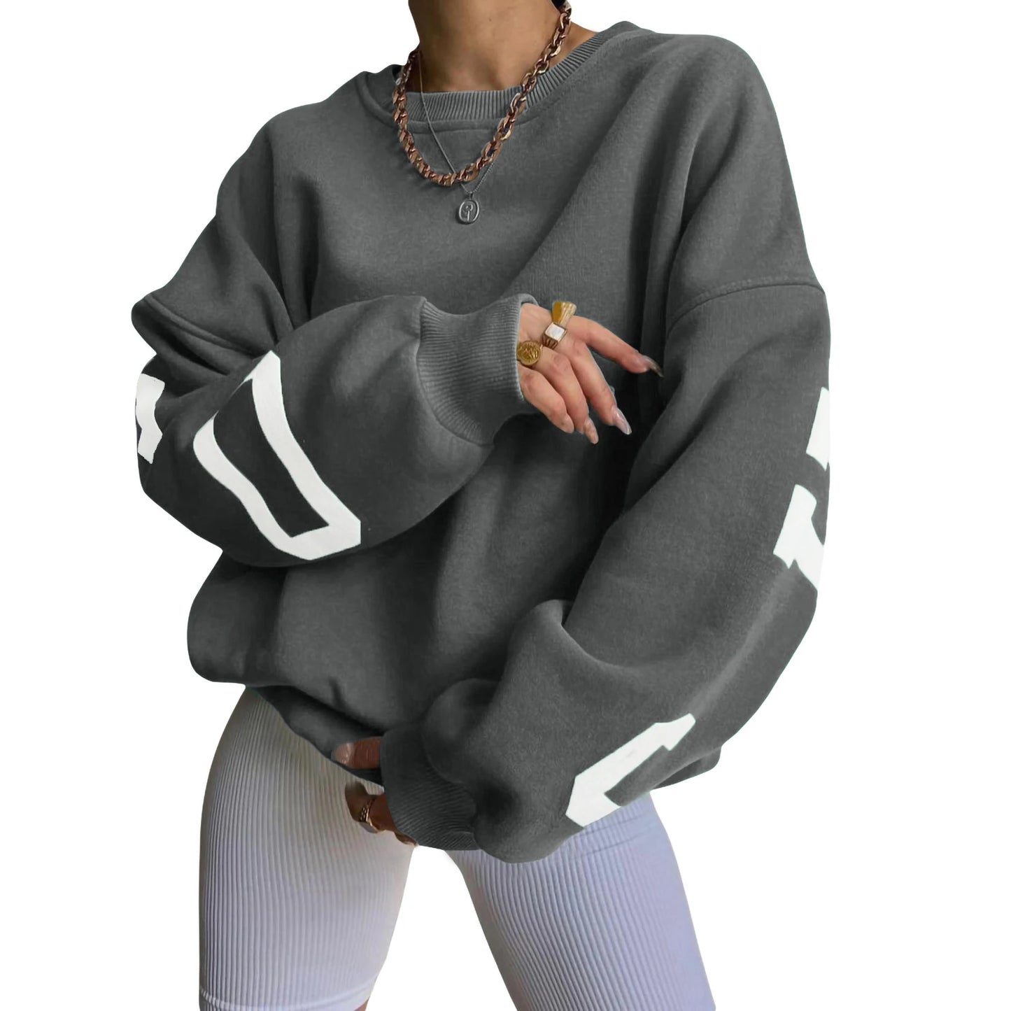 4Sassy Loose Pullover Sweatshirt