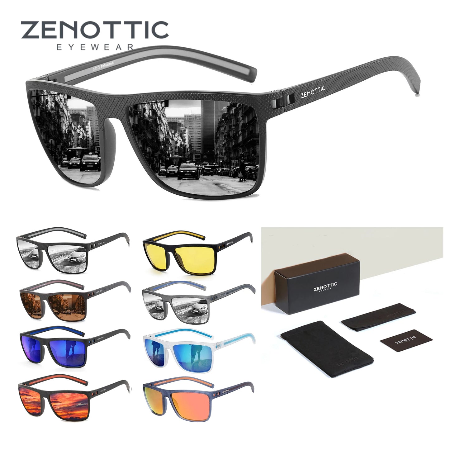 4Sassy Retro Square Polarized Sunglasses