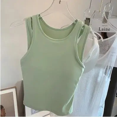4Sassy Padded Sports Crop Vest