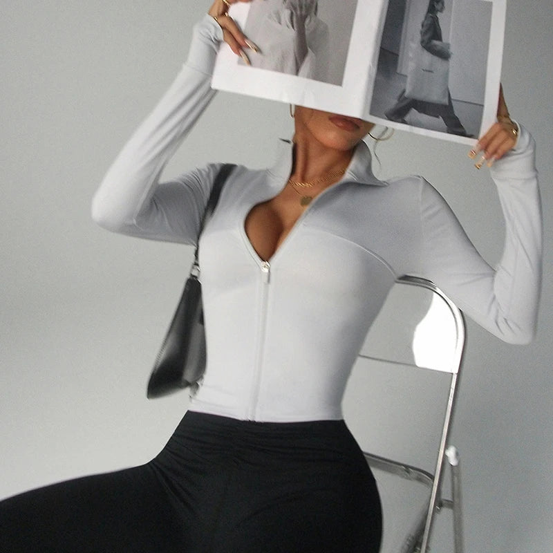 4Sassy ZipSculpt Long-Sleeve Top