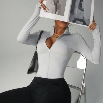 4Sassy ZipSculpt Long-Sleeve Top