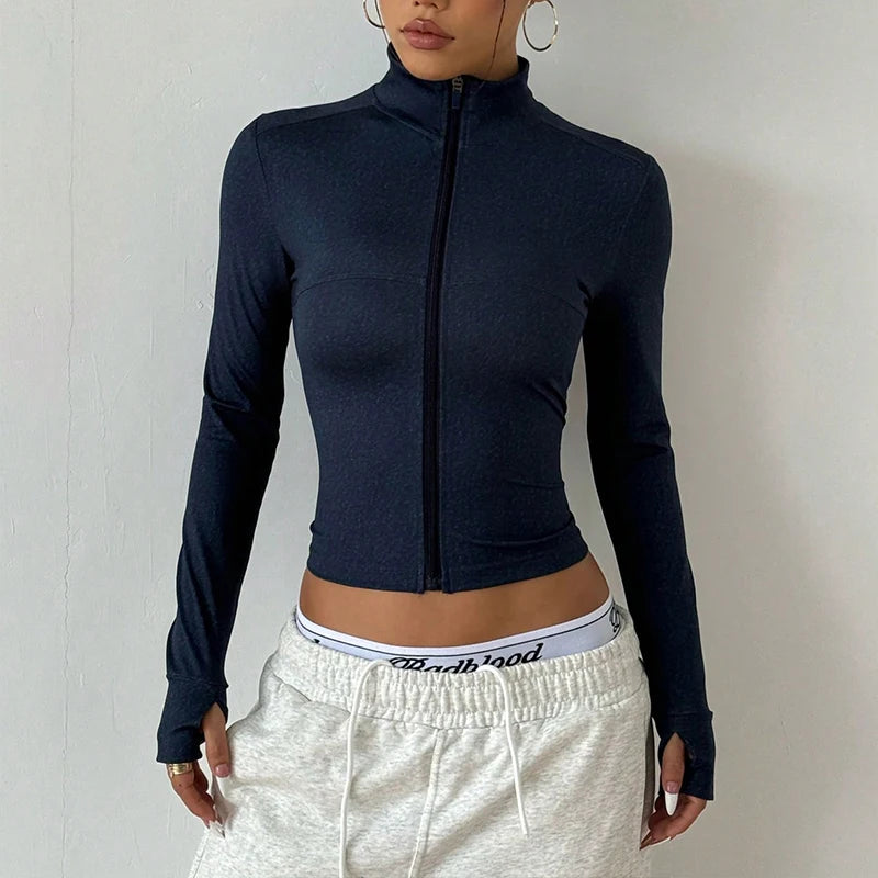 4Sassy ZipSculpt Long-Sleeve Top