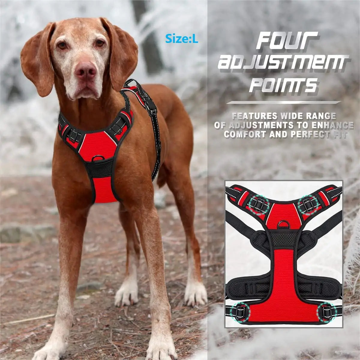 4Sassy Reflective Dog Vest Harness